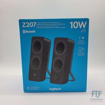 Logitech Z207 Kabelloser PC-Lautsprecher, Bluetooth, Stereo Sound, 10 Watt Spitz