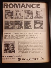RCA Records Romance Rare Original 1957 Promo Poster Ad Framed