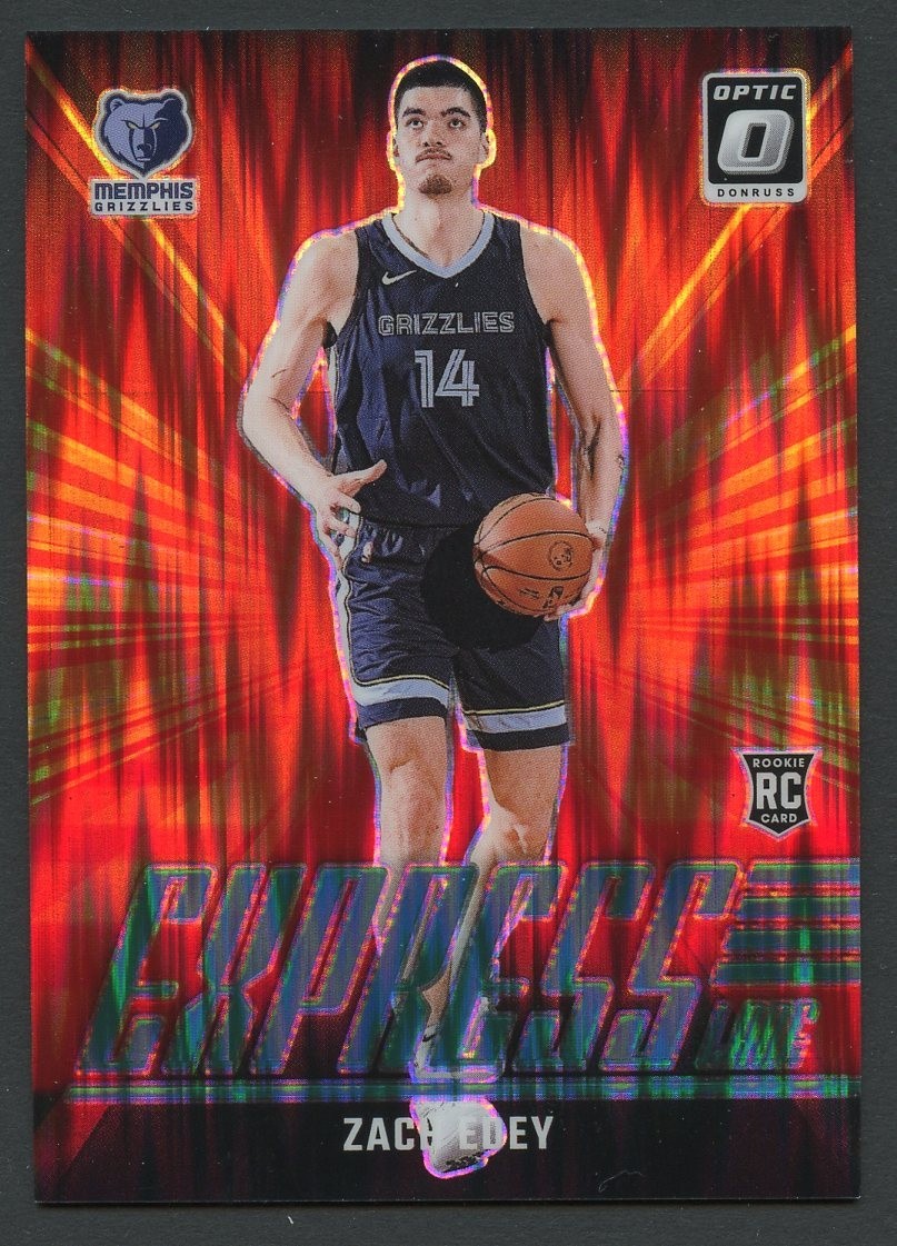 2024-25 PANINI DONRUSS OPTIC ZACH EDEY EXPRESS LANE GREEN SHOCK /149 (RC)