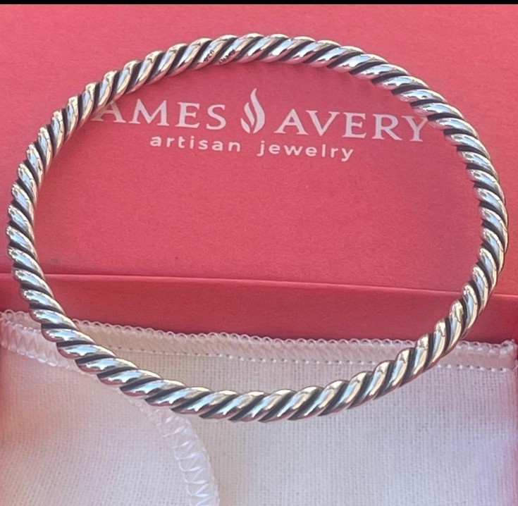 James Avery Retired Twisted Rope Stackable Bangle… - image 2