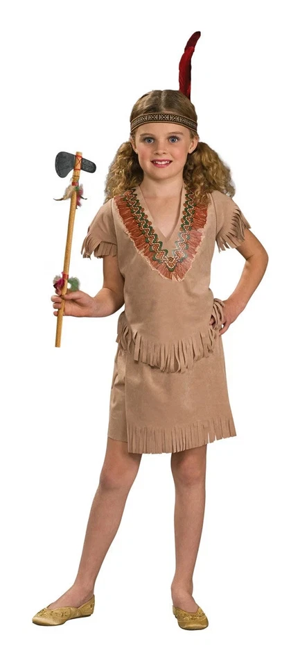 RUBIE'S NATIVE AMERICAN INDIAN GIRL COSTUME 881153 CHILD SIZE LARGE 12-14 - Image 2 of 3