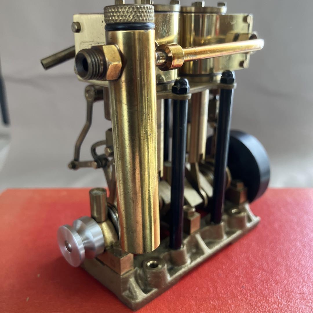 SAITO Model Steam Engine T2DR /Boiler B2E Set Brass w/ Pressure