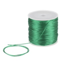 1.5mm Nylon Satin Cord 60 Yards Bracelet String Beading Thread, Blue Green