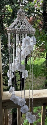 Wind Chimes Capiz Shells Flowers Large Hawaii Beach chandelier summer Decor