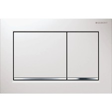 Geberit Omega 30 White Gloss Dual Flush Plate
