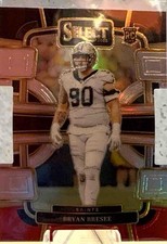 2023 Panini Select #72 Bryan Bresee Black and Red Prizms Die Cuts