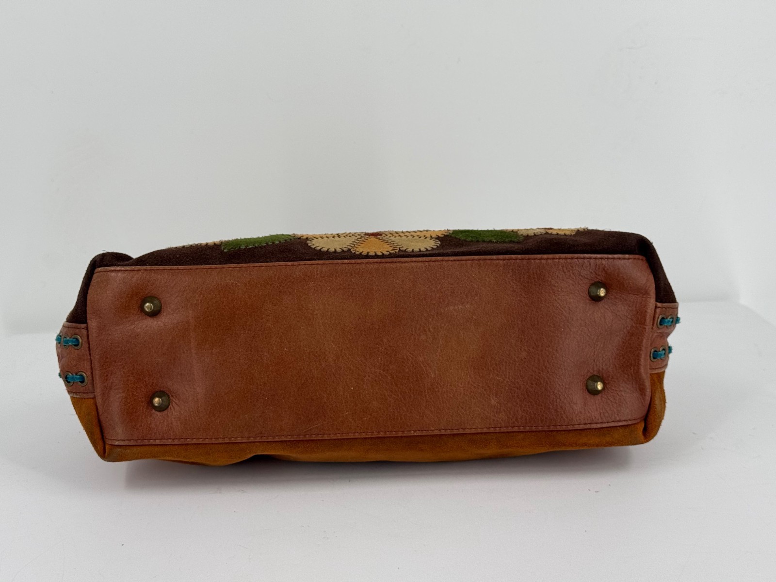 Isabella Fiore Patchwork Suede Leather Floral Sma… - image 14