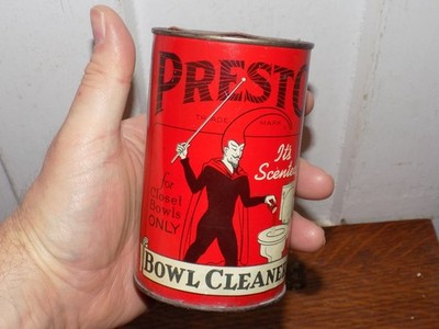Vintage Presto Bowl Cleaner It s Scented 22 Ounce Tin