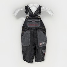 Y2k Carters Watch The Wear Overalls Sz 12 Mo Toddler Patchwork Denim Corduroy