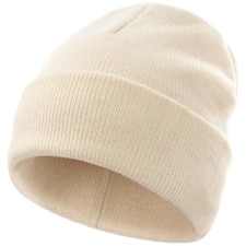 vidsel 100 Cotton Toddler Beanie Hats for Baby Boys 6-36 Months, 1pcs-beige
