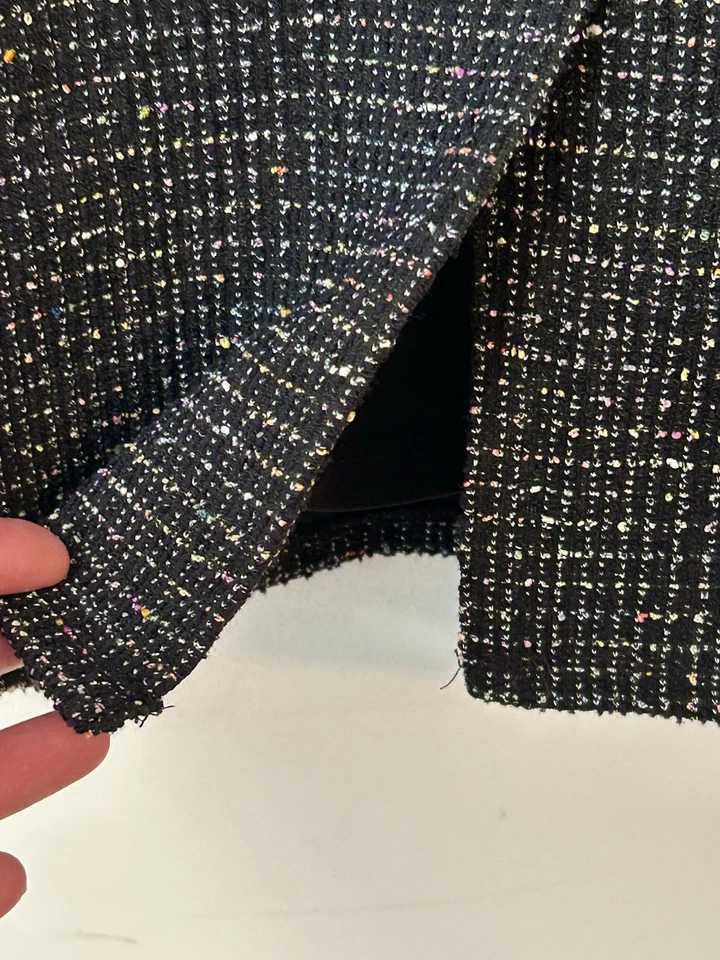 Women’s Torrid 22 (3X) Black with Multi Colored  Speckled Pencil Straight Skirt - Image 3 of 4