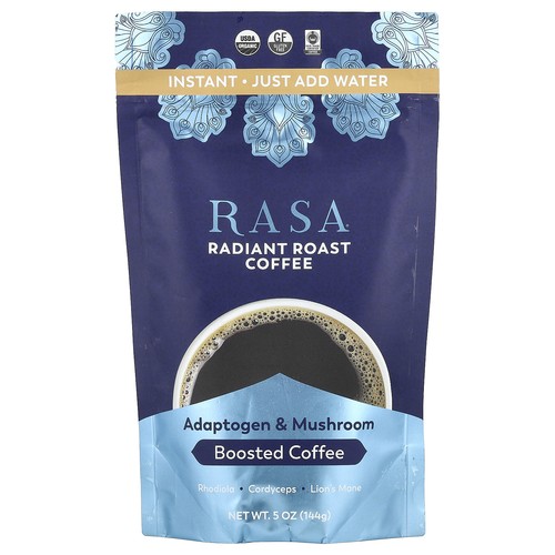 Adaptogen & Mushroom Boosted Coffee, Instant, Radiant Roasted Coffee, 5 oz (144