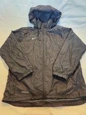 Nike Storm-FIT Youth Hooded Full-Zip Rain Jacket L ECU Lightweight Grey Vintage