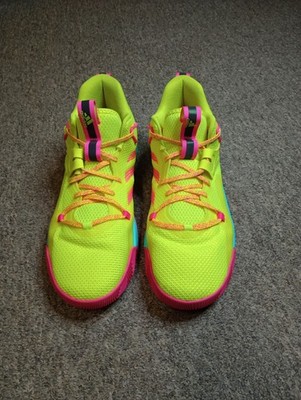 ADIDAS Sz 12 HARDEN STEPBACK 3 Solar Yellow Shock Pink GY8634 Basketball Shoes