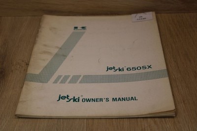 Kawasaki Jet Ski 650SX Owners Manual 99920-1495-01  1989 xb11536