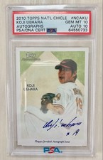 2010 Topps Koji Uehara Autograph Card PSA GEM MINT 10 Orioles