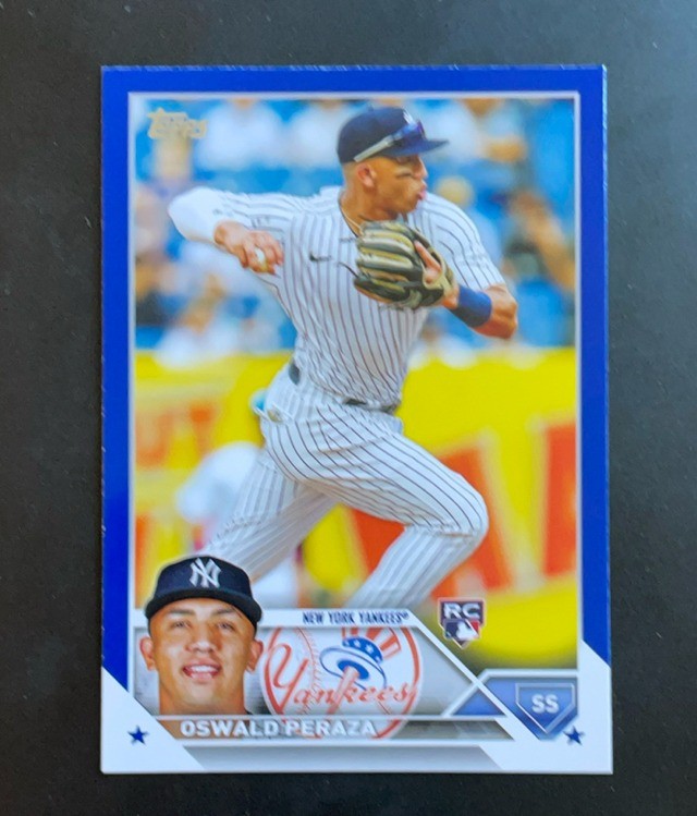Oswald Peraza 2023 Topps Royal Blue #94 New York Yankees