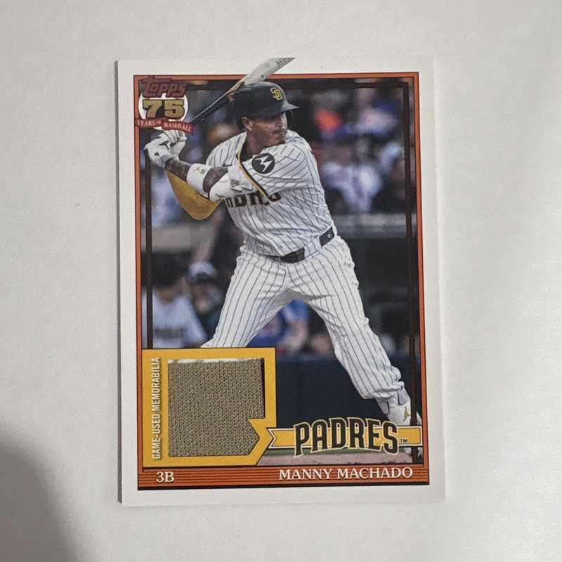 Topps 2026 Manny Machado Padres 1991 Topps Baseball Relic #91R2-MM