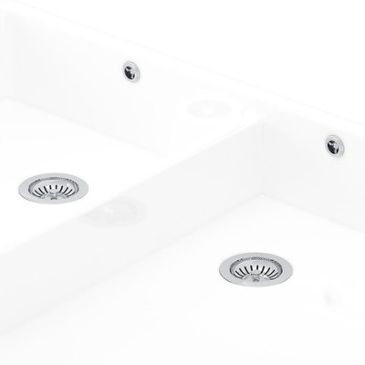 NEU Perrin & Rowe 6475PF DOPPEL Schüssel Spüle Ab- & Überlauf Zinn Kit AX4329