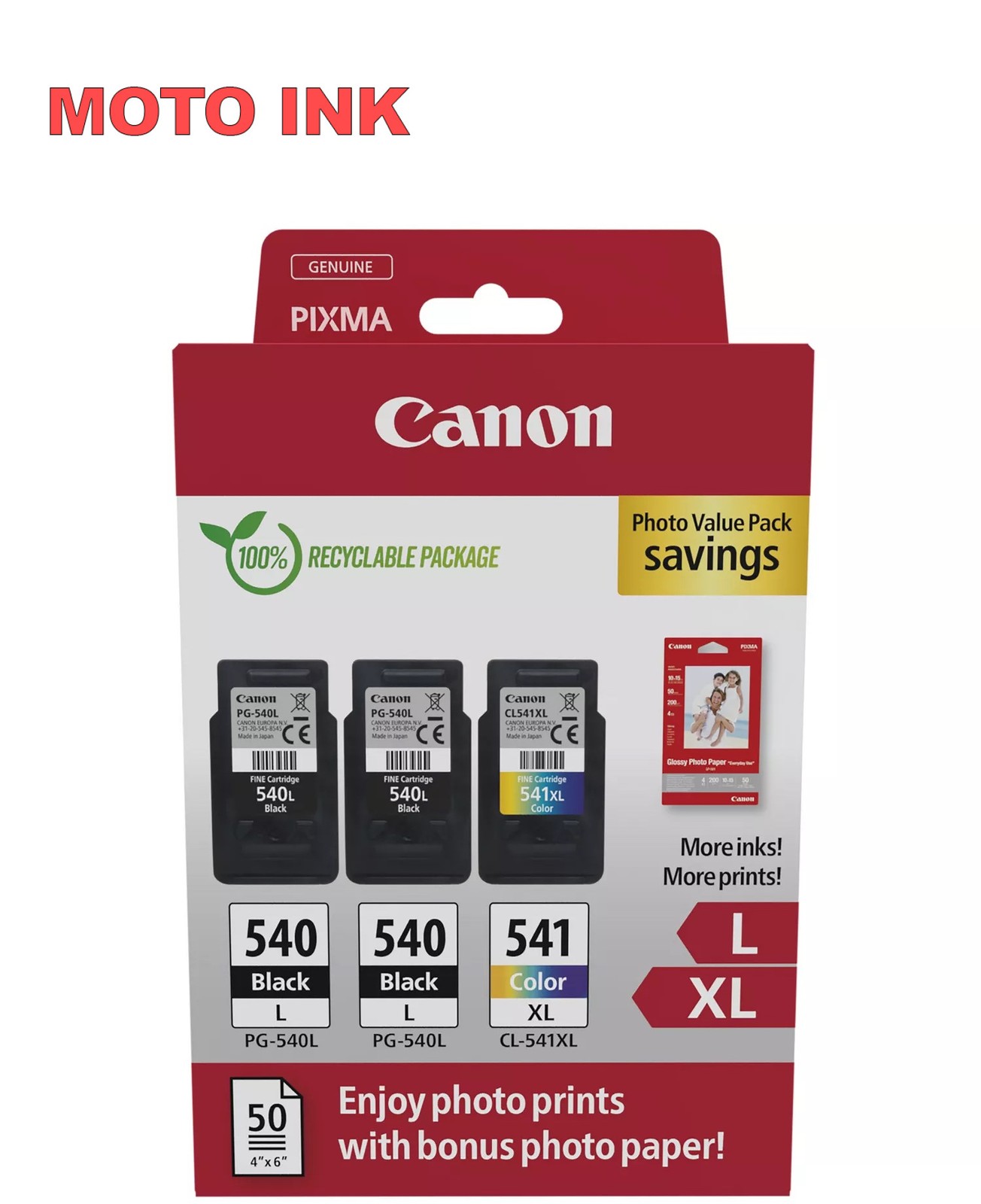 Canon PG-540L x2 / CL-541XL Genuine Photo pack for Pixma MG3650 - Image 31
