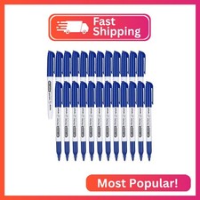 SFAIH Fine Tip Dry Erase Markers, 24 Pack, Blue, Low Odor, Non-Toxic