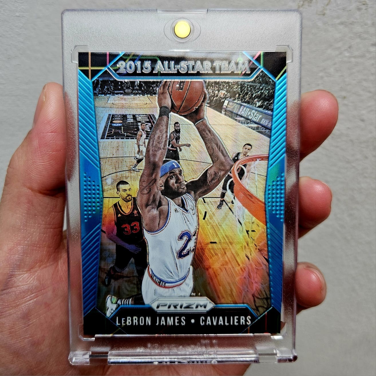 2015 PANINI PRIZM LEBRON JAMES with STEPHEN CURRY 2015 ALL-STARS LIGHT BLUE /199