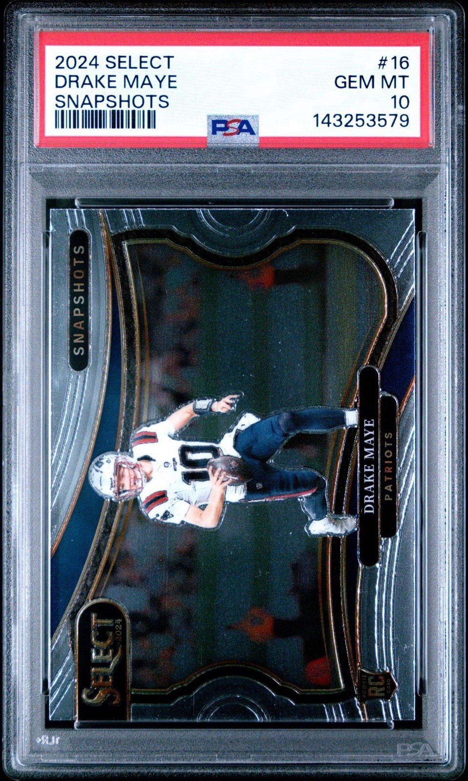 2024 Panini Select - Snapshots Drake Maye #16 (RC) PSA 10