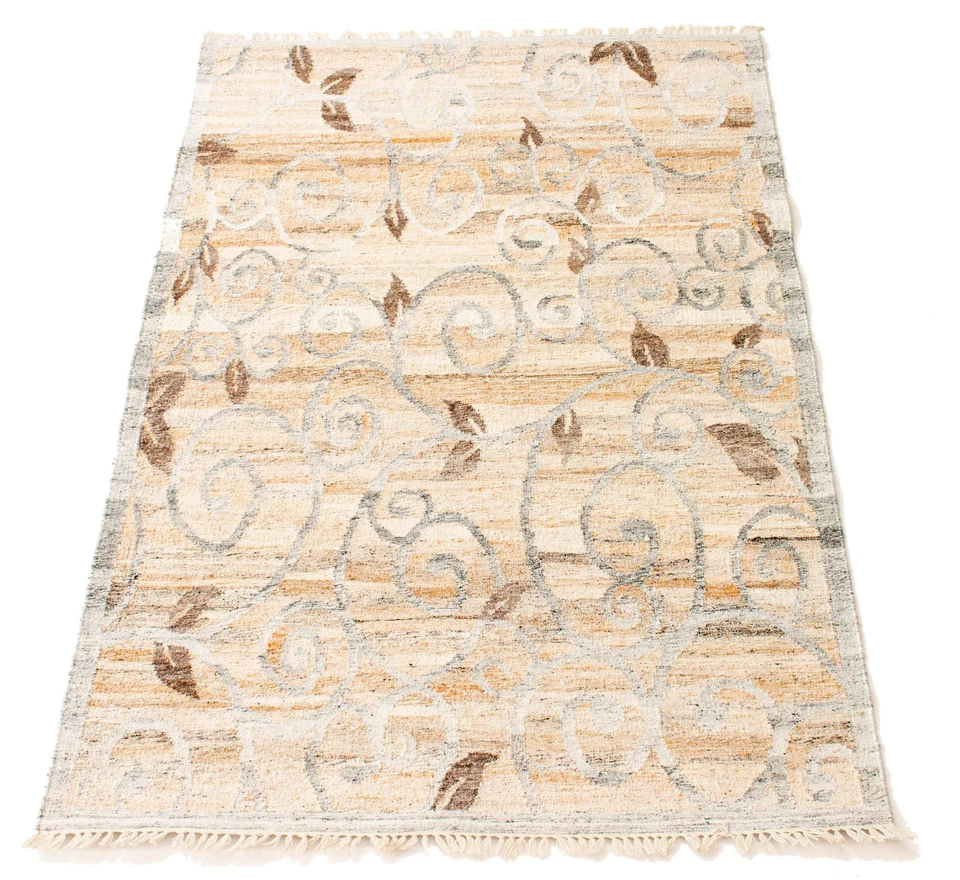 Vintage Hand Woven Traditional Kilim Rug 5'2" x 8'0" Oriental Wool Carpet - Image 3 of 4