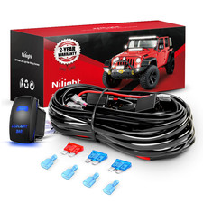 10011W 16AWG Wiring Harness Kit-2 Leads LED Light Bar 12V On/Off 5 Pin Rocker Sw
