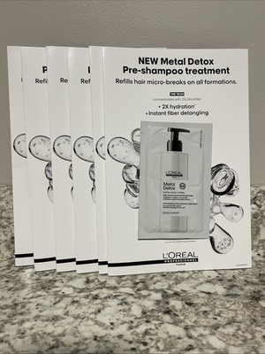 Loreal Metal Detox Pre-Shampoo Treatment Sample .5 Fl Oz Pack Of 6