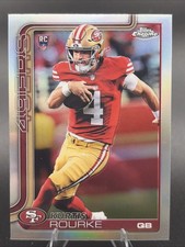 ? Kurtis Rourke Rookie Refractor Football Card 2025 Topps Chrome NFL 49ers ?. rookie card picture