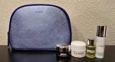La Mer 4 Piece Mini Gift Set for Face Hydration and Eyes with Miracles Bag