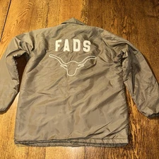 Vtg 70s Chain Stitch Jacket Texas Longhorns Faux Fur Lined Embroidered FADS M/L