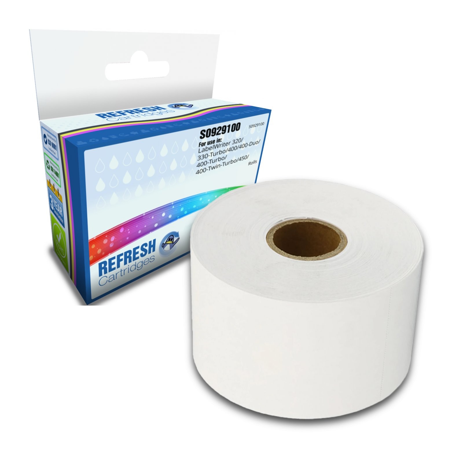 Refresh Cartridges S0929100 51x89mm Name Badge Cards for DYMO Label Printers