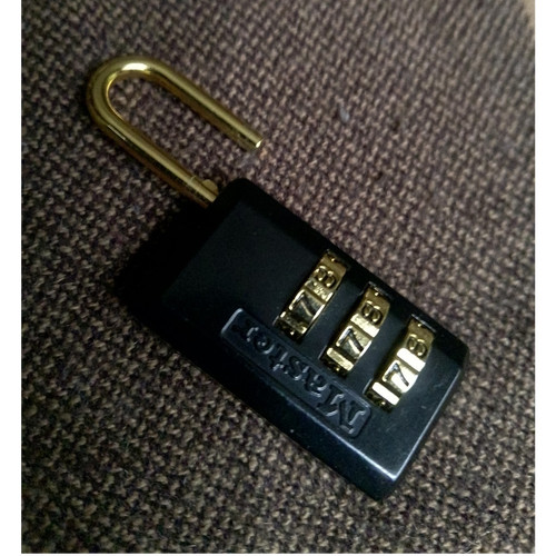Master Lock Combination Padlock Black Gold Resettable 3-Digit Metal 2343
