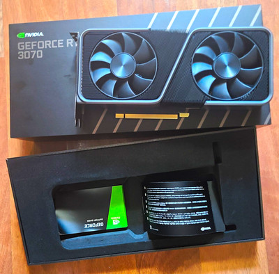 NVIDIA GeForce RTX 3070 Founders Edition GPU, Multi-Monitor, Fan/Heatsink