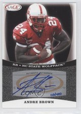 2009 SAGE Auto Silver 112/400 Andre Brown #A2 Auto 9b4