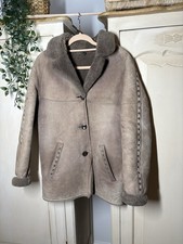Vintage McBride Fashions size S Genuine Sheepskin Coat Sherpa Brown Women's
