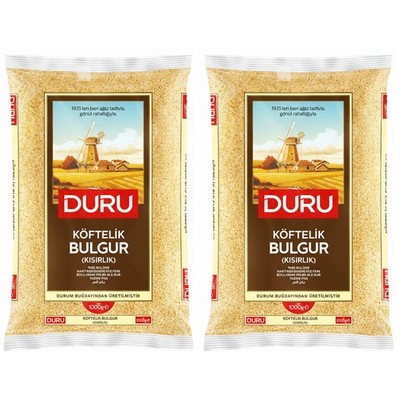 Duru Fein Bulgur Für Köfte & Kisir 2 x 1000g - Hartweizengrütze fein -Doppelpack