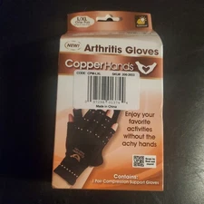 Copper Hands Arthritis Compression Support Gloves Size L/XL - 1 Pair - NEW 