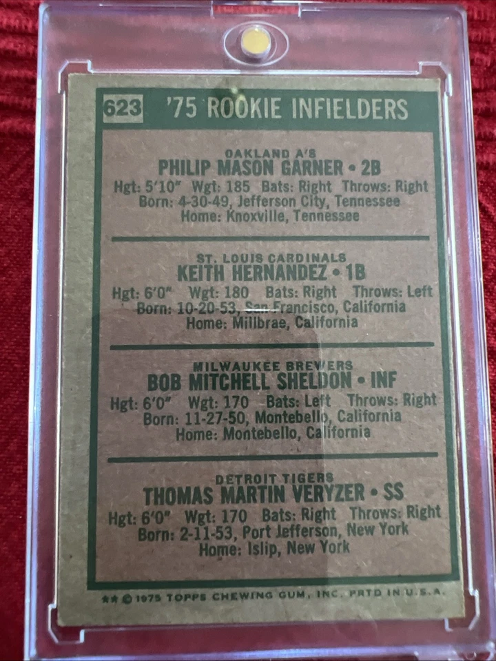 1975 Topps - Hank Aaron , Robin Yount Mike Schmidt Carlton Fisk Phil Garner. Lot - Image 4 of 4