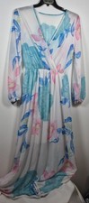 Woman's Multicolor Floral Lightweight Long Lounging Dress