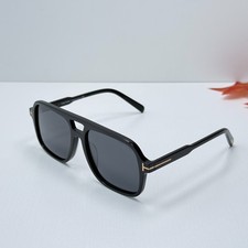 Tom Ford TF884 Falconer Sunglasses Black Frame Gray Lens Oval 60-18-140