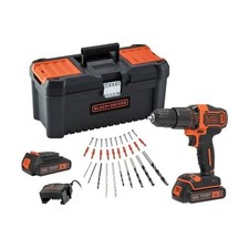 Perceuse-visseuse Black + Decker BDCHD18C2TA-QW a percussion 18V (2 batteries)