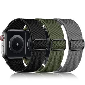 3 Pack Stretchy Solo Loop Compatible with Apple Watch Bands for Men 49mm 46mm...