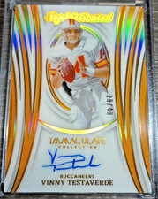 2024 Panini Immaculate HOF Vinny Testeverde Sophisticated /49 Auto Bucs SS-VTE