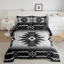 Southwest Comforter Set King Size,Southwestern Aztec Quilt Set 3Pcs Vintage T...