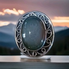 Indian Sterling Silver Labradorite Ring SZ 8 Adjustable