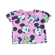 Disney Junior Minnie Mouse Kids Pink All Over Print T-Shirt MYMK506 SIZE 4T