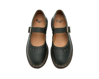 Dr. Martens Women's Mary Jane Flower Crazy Horse Leather Shoes DMS
